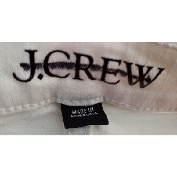 J Crew Womens T31 9" Tall Demi Boot Crop Jean White Stretch High Waist BQ302 - Picture 3 of 8